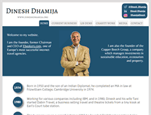 Tablet Screenshot of dineshdhamija.com